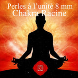 Perles en Pierre 8 mm à l'Unité pour le Chakra N°1 Muladhara ou Chakra Racine