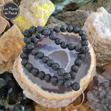 Perles en Pierre de Lave 8 mm à l'Unité pour le Chakra N°1 Muladhara ou Chakra Racine