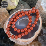 Perles en Pierre Jaspe Rouge 8 mm à l'Unité pour le Chakra N°1 Muladhara ou Chakra Racine