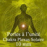 Perles 10 mm en Pierre Naturelle à l'Unité pour le Chakra N°3 "Manipura" ou Chakra du Plexus Solaire