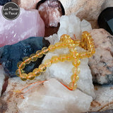 Perles citrine de 8 mm à l'Unité pour le Chakra N°3 "Manipura" ou Chakra du Plexus Solaire