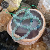 Perles Fluorine verte de 8 mm à l'Unité pour le Chakra N°4 "Anahata" ou Chakra du Cœur