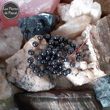 Perles en Pierre hématite 8 mm à l'Unité pour le Chakra N°5 "Vishuddha" ou Chakra de la Gorge