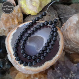 Perles Obsidienne Noire 8 mm à l'Unité pour le Chakra N°1 "Muladhara" ou Chakra Racine