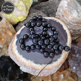 Perles Tourmaline Noire 8 mm à l'Unité pour le Chakra N°1 "Muladhara" ou Chakra Racine