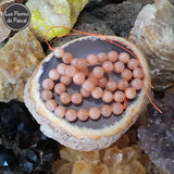 Perles Pierre de soleil 8 mm à l'Unité pour le Chakra N°3 "Manipura" ou Chakra du Plexus Solaire