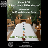 Photo couverture E-book Initiation à la Lithothérapie - Formation Complète en 20 Modules - 700 Pages