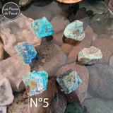 Pierres Brutes de Chrysocolle Shattuckite Grade 2A de Namibie de 30 - 40 mm N°5