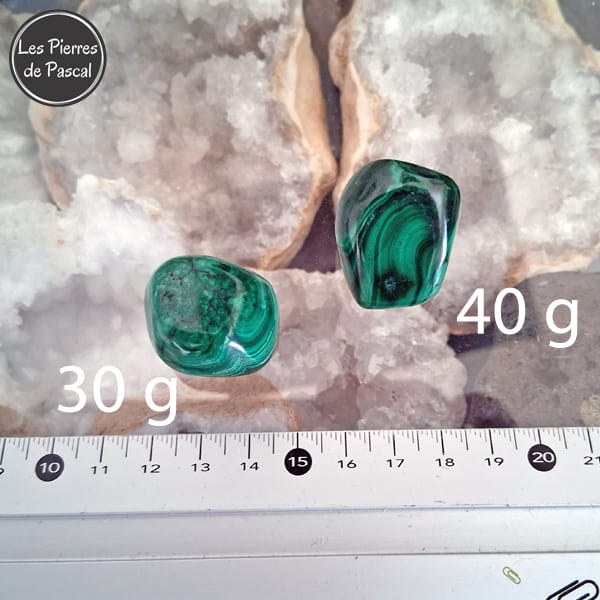 Pierres Roulées Polies en Malachite du Congo Qualité A+
