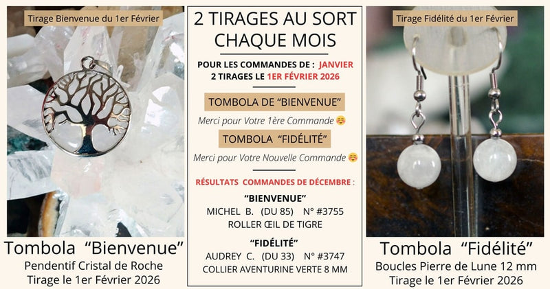 Résultats du tirage au sort du 1er janvier 2026 pour les commandes de décembre 2025
