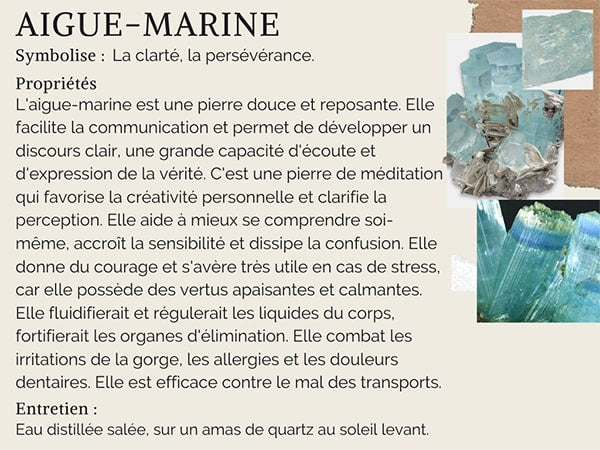 Vertus et propriétés de l'aigue-marine