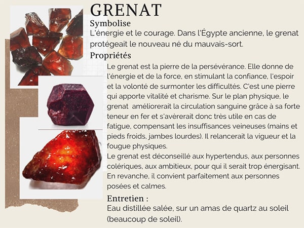 Vertus et propriétés du grenat almandin