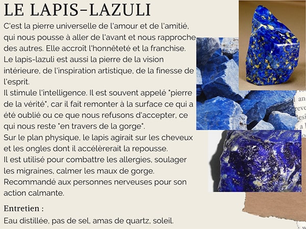 Vertus et propriétés du lapis lazuli