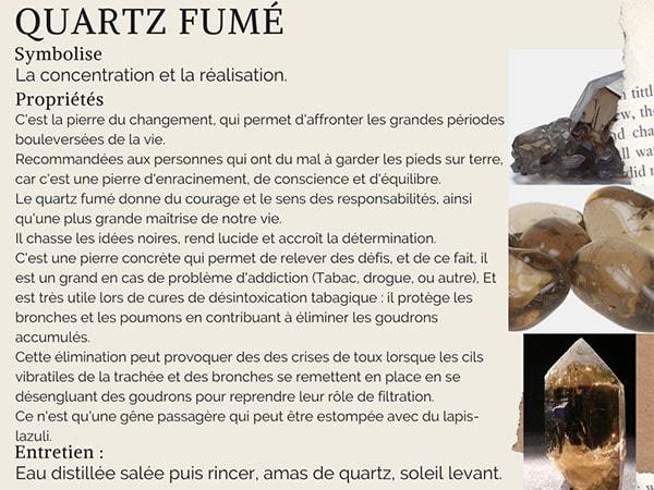 Vertus et propriétés du quartz fumé