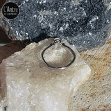 Opale Noble Blanche Montée sur une Bague Ajustable en Argent Sterling 925 Extraite des Sols Australiens