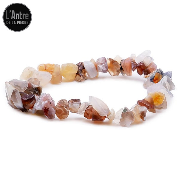 Bracelet Baroque ou Pierres Chips Agate du Botswana