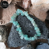 Bracelet Baroque ou Pierres Chips en Aventurine Verte