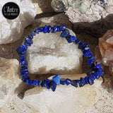 Bracelet Baroque ou Pierres Chips Lapis-Lazuli d'Afghanistan