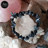 Bracelet Baroque ou Pierres Chips en Obsidienne Flocon de Neige