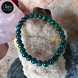 Bracelet Malachite du Congo de 6 mm et de Qualité AA