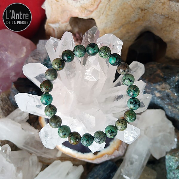 Bracelet Turquoise Africaine 6 mm - L'Absolu – Atelier Bracelet Turquoise Africaine 6 mm - L'Absolu – Atelier