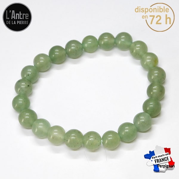 Bracelet "Réconfort et Self-control" en Aventurine Verte de 8 mm