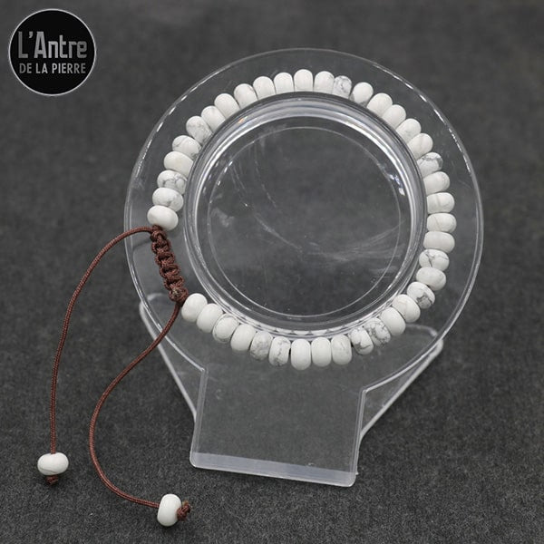 Bracelet Shamballa Howlite Blanche