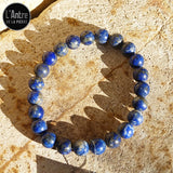 Bracelet "Source de Vérité et de Franchise" en Lapis-Lazuli d'Afghanistan de 8 mm