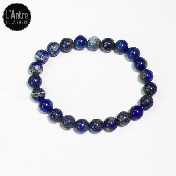 Bracelet "Source de Vérité et de Franchise" en Lapis-Lazuli d'Afghanistan de 8 mm