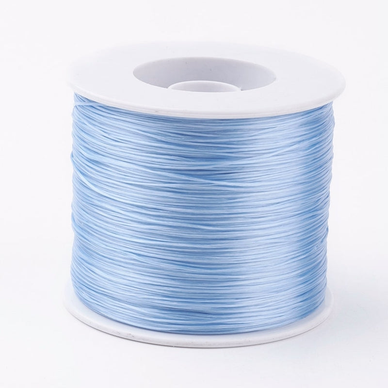 Bobine de Fil Élastique Tissu Bleu Clair de 0,5 mm pour la