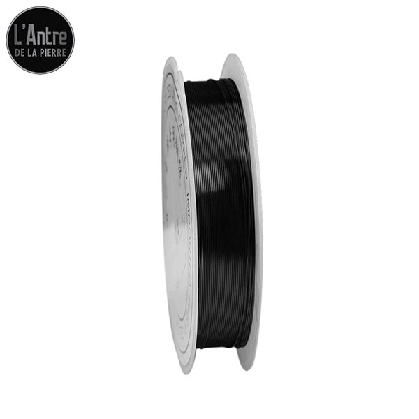 Fil Élastique Tissu Noir de 0,5 mm pour la Fabrication de Bracelets et Colliers
