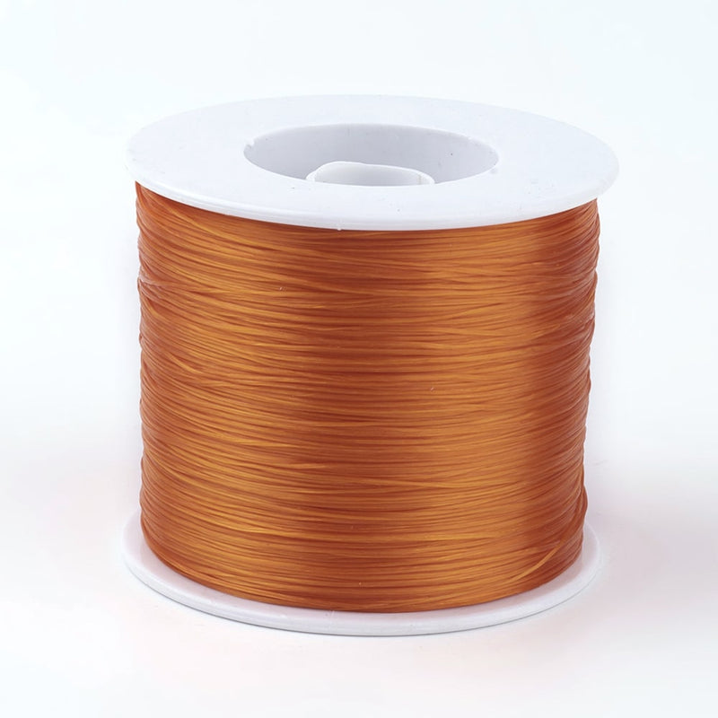 Bobine de Fil Élastique Tissu Orange de 0,5 mm pour la Fabrication