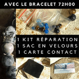 Commande Suzie Bracelet Malachite du Congo Qualité AA, Citrine, Rhodochrosite Qualité AA Boules de 8 mm et Bracelet Triple Protection