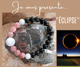 Mon Bracelet "Éclipse" ou encore "Joie de vivre avec intuition et lucidité" avec des Pierres de Lune, de Soleil et Obsidiennes Dorées