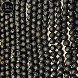 Perles en Pierre de Lave de 8 mm Qualité A Originaire des Sous-sols du Brésil