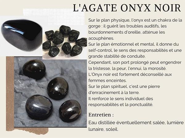 Vertus et propriétés de l'onyx