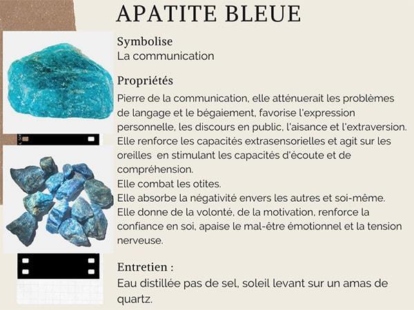 ropriétés, Significations et Vertus de L'Apatite Bleue