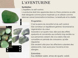 Longues Boucles d'Oreilles Aventurine Verte et Jaspe Kambaba Boule de 8 mm avec un Trèfle en Métal Argenté