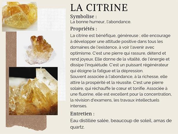 vertus de la citrine