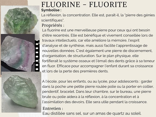 Vertus et propriétés de la fluorine