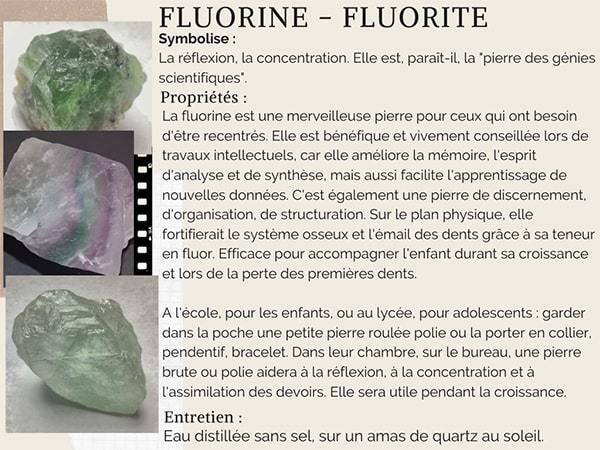 Bracelet en Fluorite - Les Vertus de la Fluorite - Pierres et
