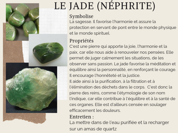 Propriétés, Significations et Vertus du Jade Néphrite