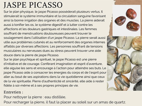 Vertus et propriétés du jaspe Picasso