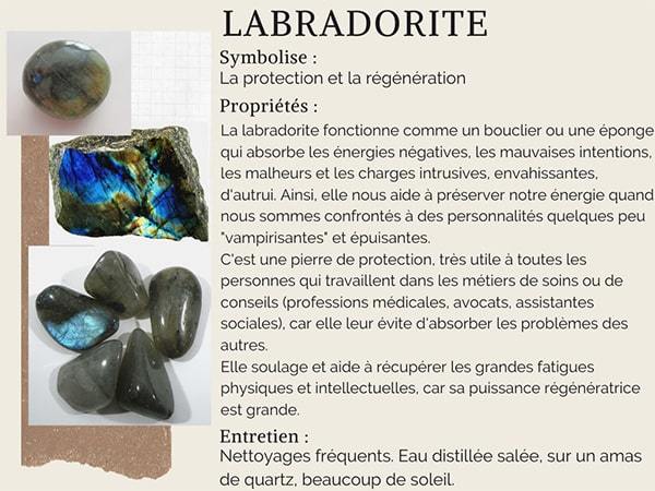 Vertus de la labradorite