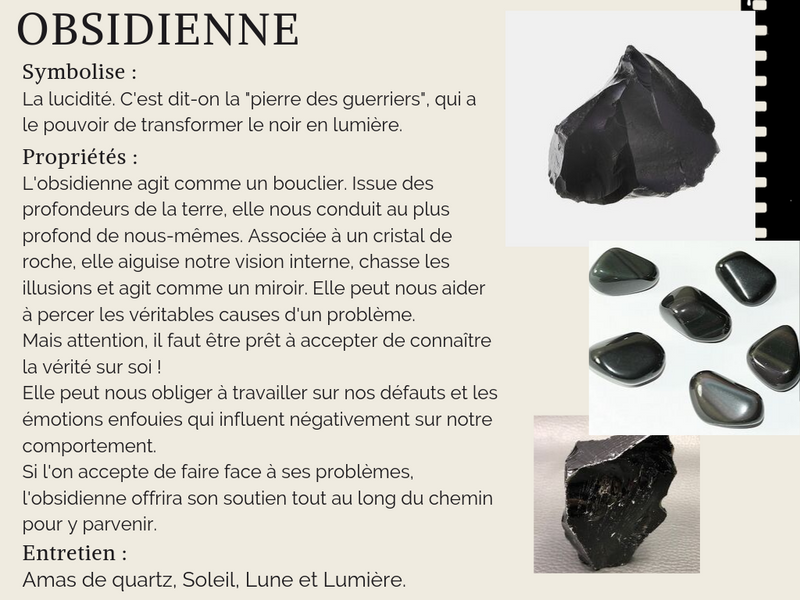 Propriétés, Significations et Vertus de La Pierre Obsidienne