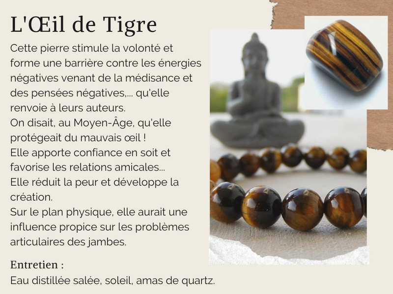 Bracelet "Équilibre des Énergies et Protection" avec des Agates Noires et Œil de Tigre