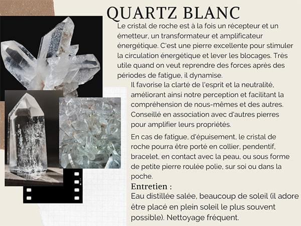 Vertus et propriétés du quartz blanc