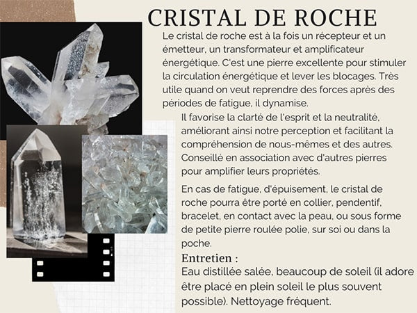 Cristal de roche : vertus et propriétés de la pierre