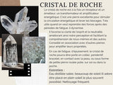 Bouteille en Verre avec Pointe Obélisque de Cristal de Roche ou Quartz Blanc de 7 à 8 cm de Hauteur pour Réaliser sa Boisson Cristalline