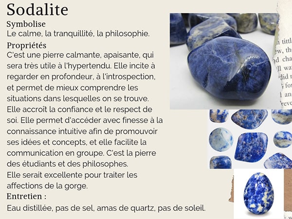 Vertus et propriétés de la sodalite